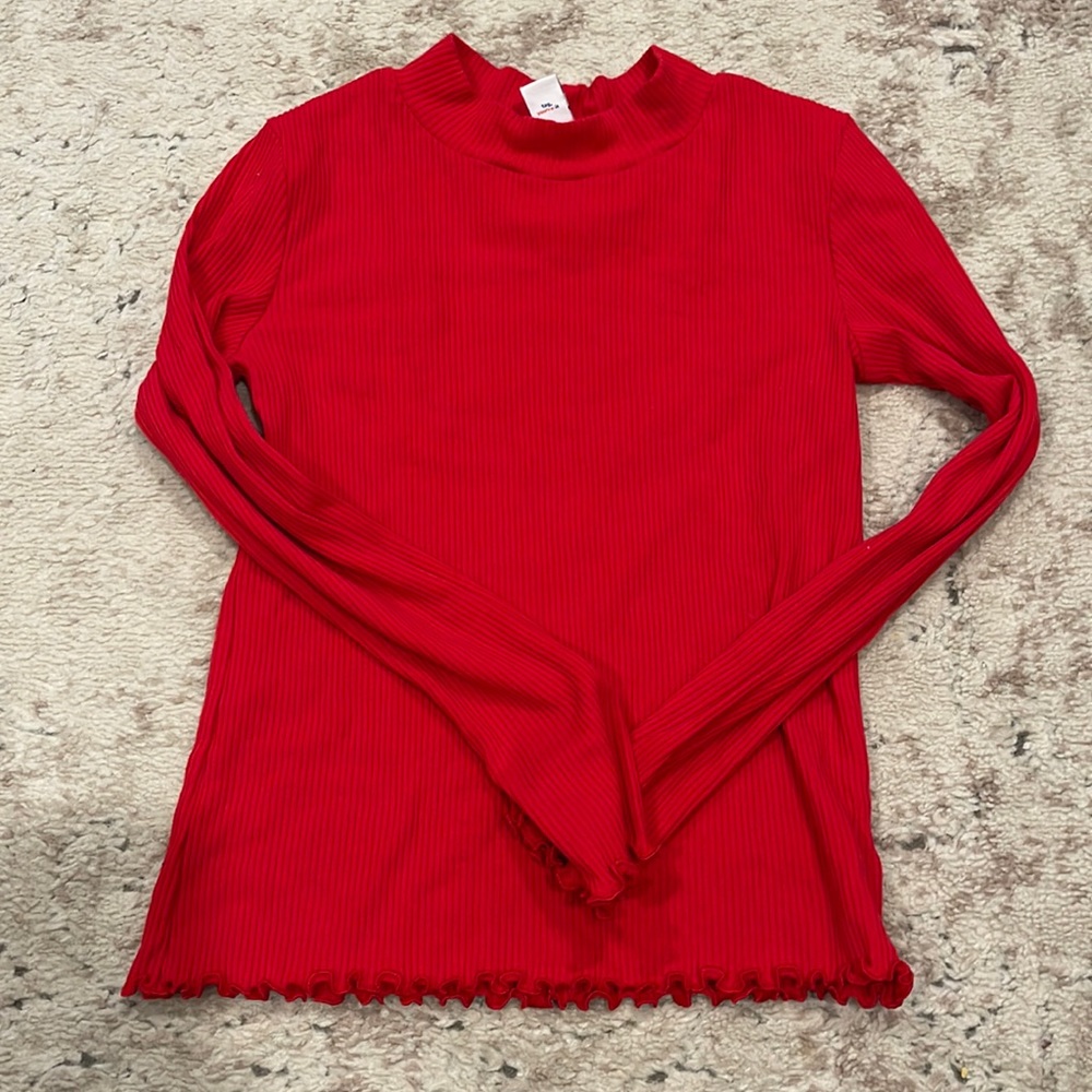 Red turtleneck